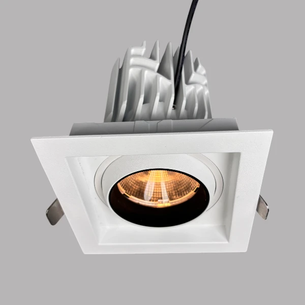 square recessed cob downlight , accent light , anti-glare recessed downlight Supplier | Sincerelux